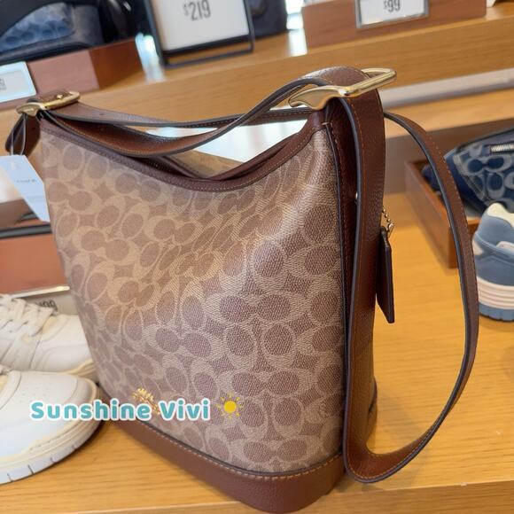 NWT Bundle Coach Jude Duffle Bag CBH20 & CW778 Long Wallet Gold/Tan/Brown Box - Picture 8 of 11